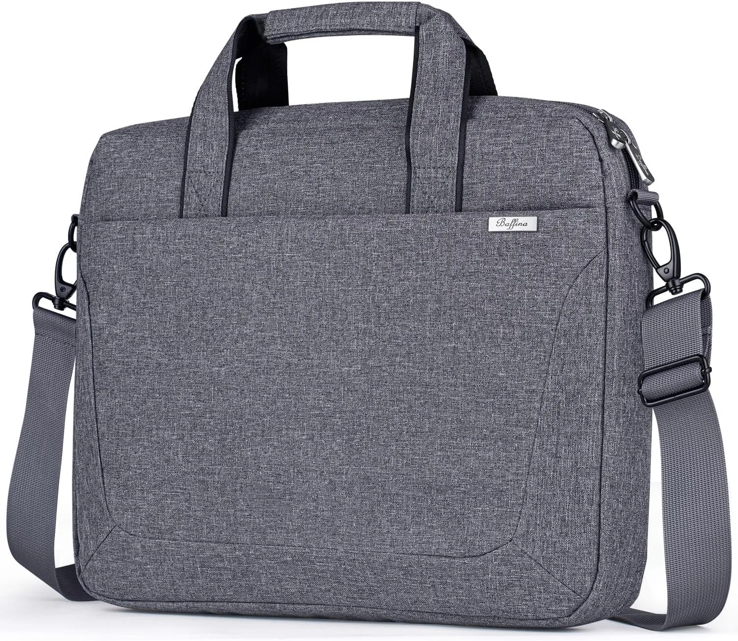 15.6 16 Inch Laptop Shoulder Bag for Men Women,Waterproof Computer Carrying Case Messenger Bag with Strap,Laptop Briefcase for 14-15-16 Inch MacBook/Chromebook/Notebook Hp Dell Acer Asus,Grey