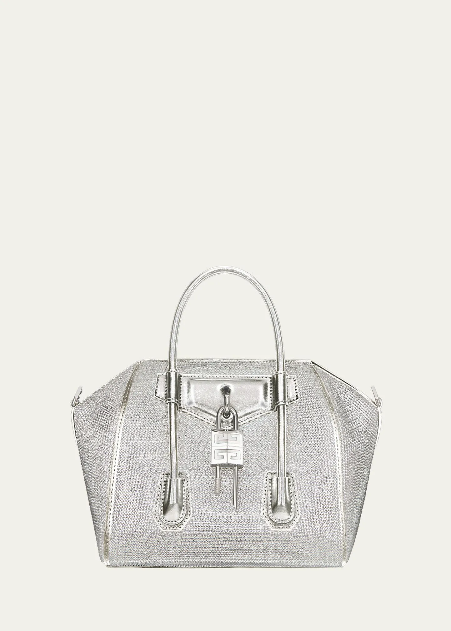 Antigona Lock Mini Top Handle Bag in Satin Strass