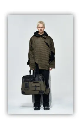 Army green Retro birkin inspired handmade canvas men business travel tote women weekender travel overnight weekend handbag