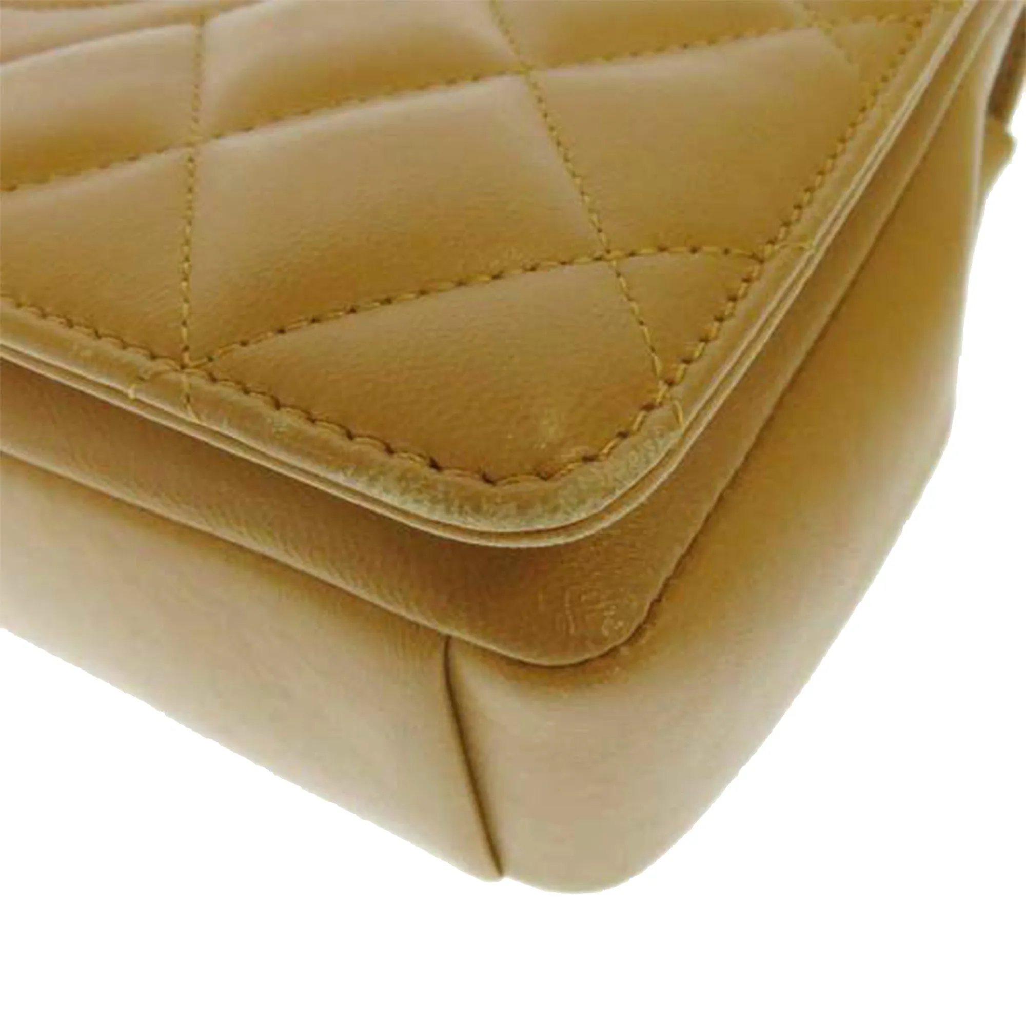 CC Timeless Lambskin Flap Bag Brown