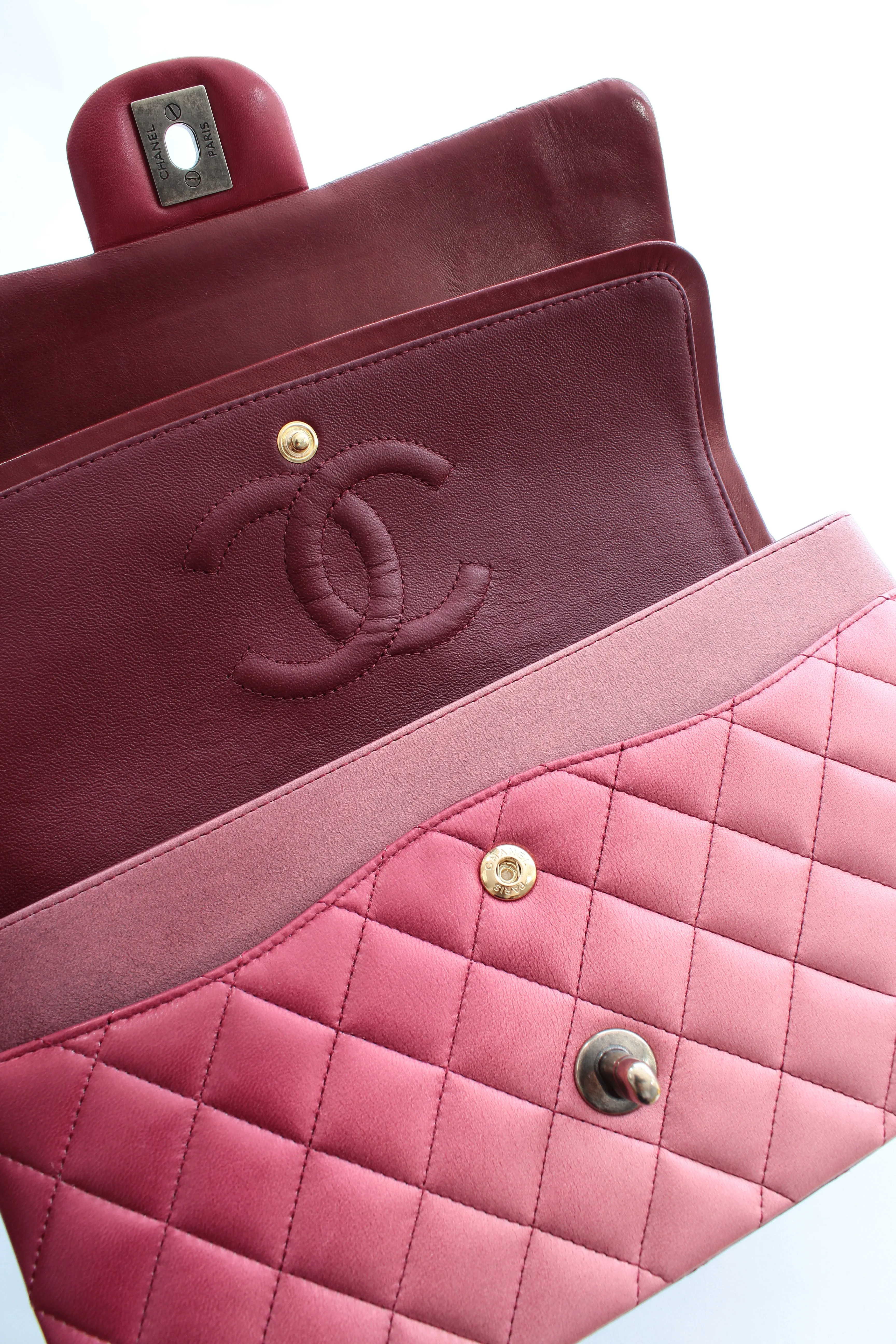 Chanel Timeless Ombré Quilted Lambskin Leather Flap Bag
