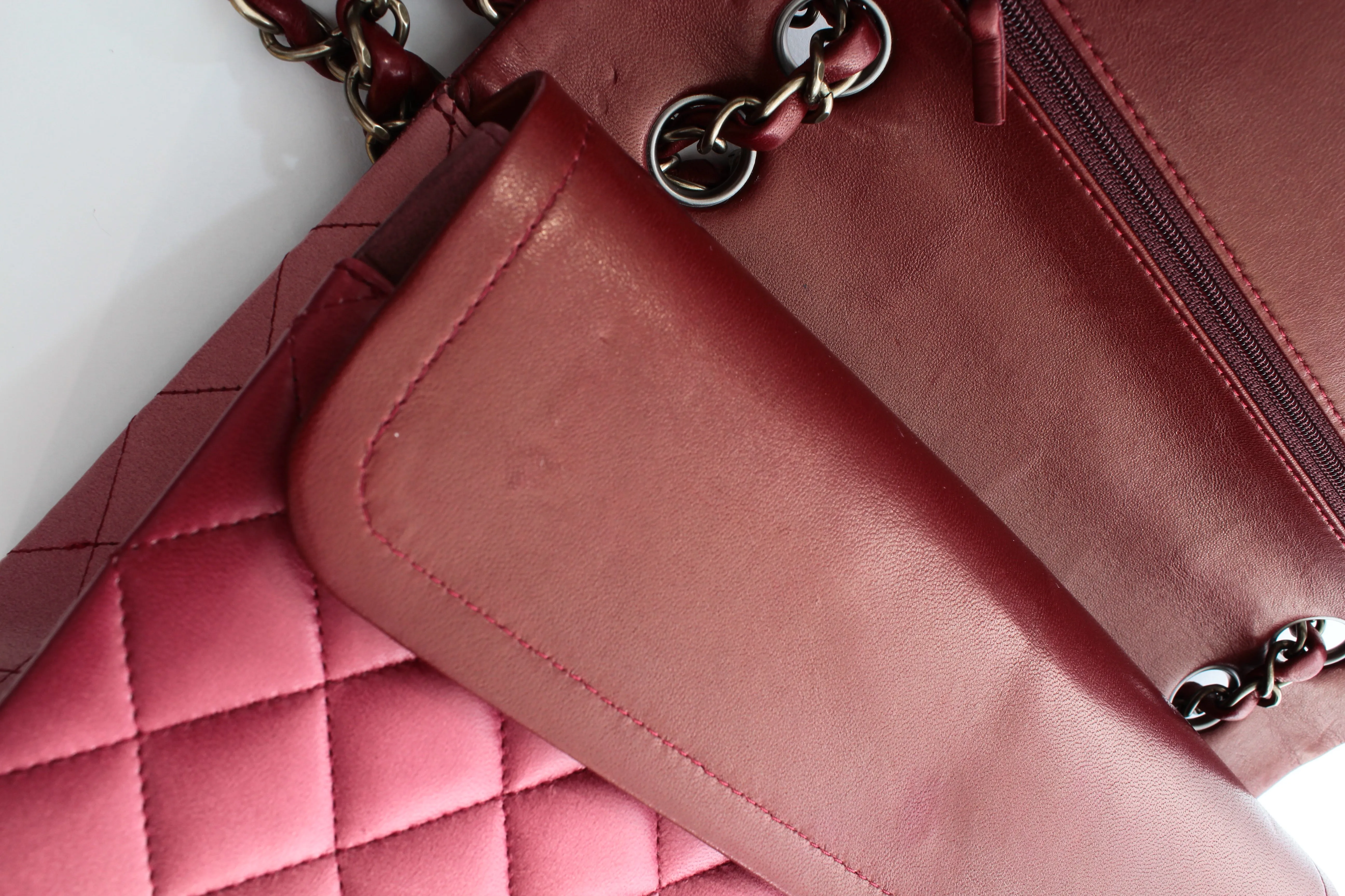 Chanel Timeless Ombré Quilted Lambskin Leather Flap Bag