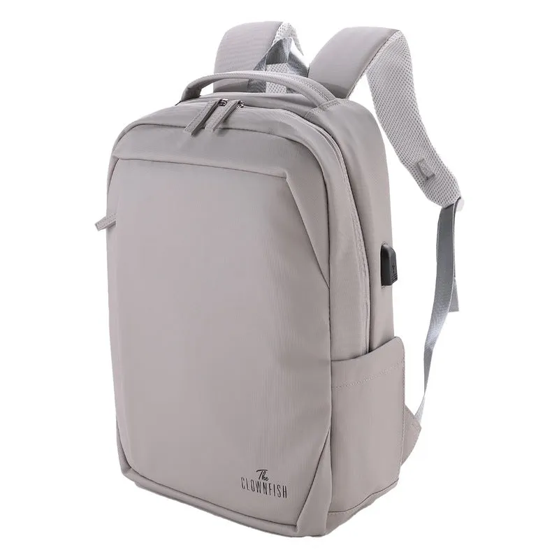 Clownfish Laptop Bag - Stylish, Water-Resistant Backpack with USB Port | 17inch | Grey