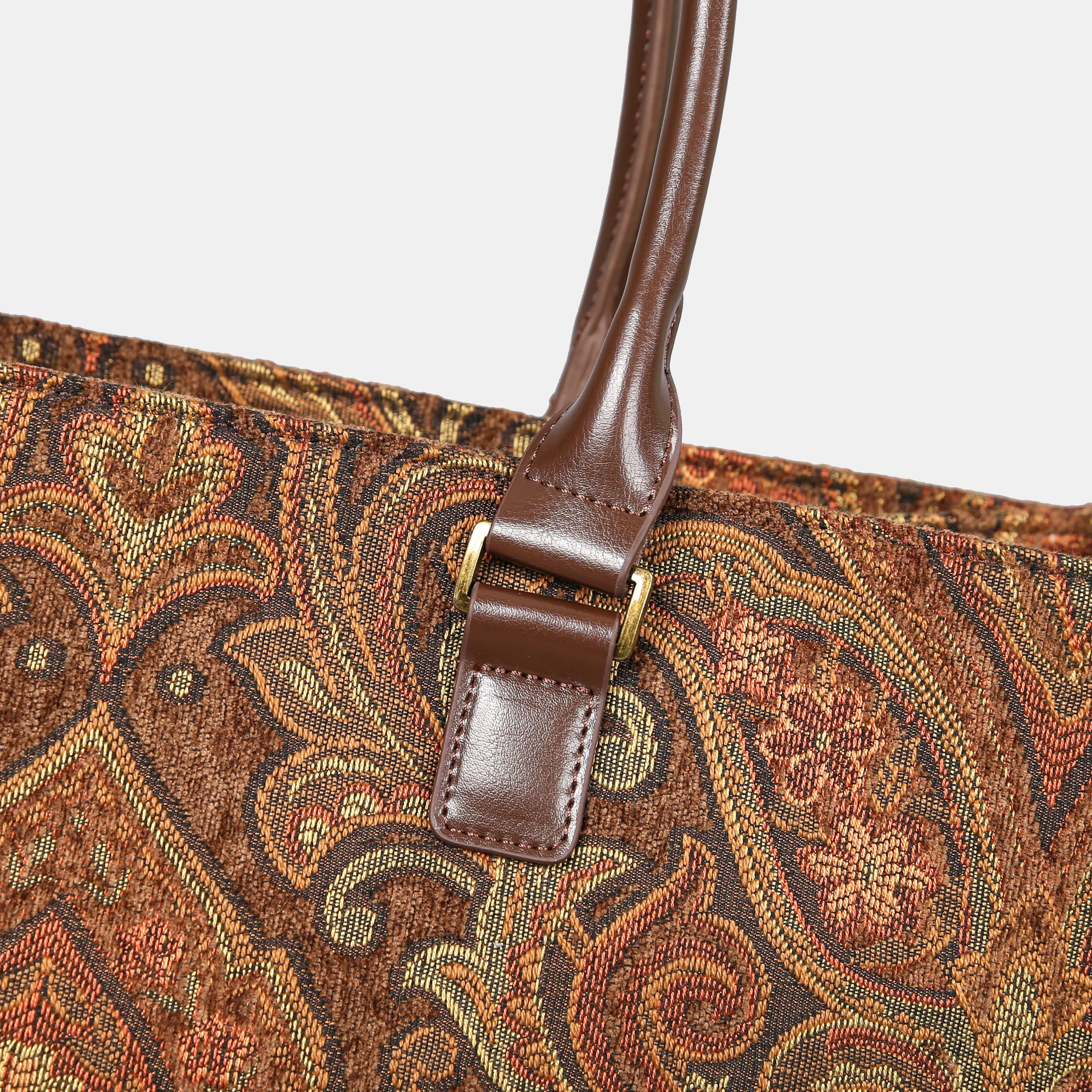 Damask D. Brown Laptop Work Tote