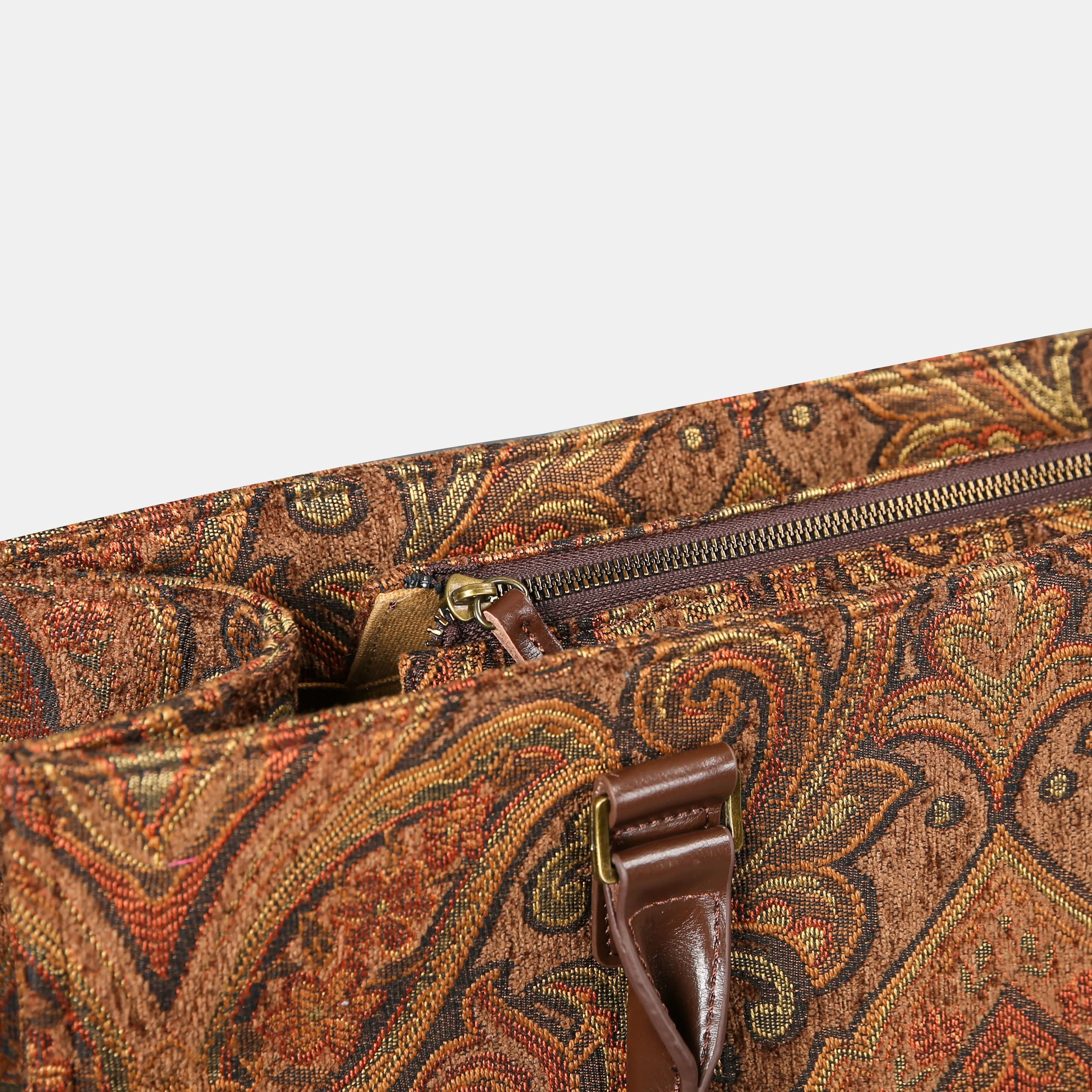 Damask D. Brown Laptop Work Tote