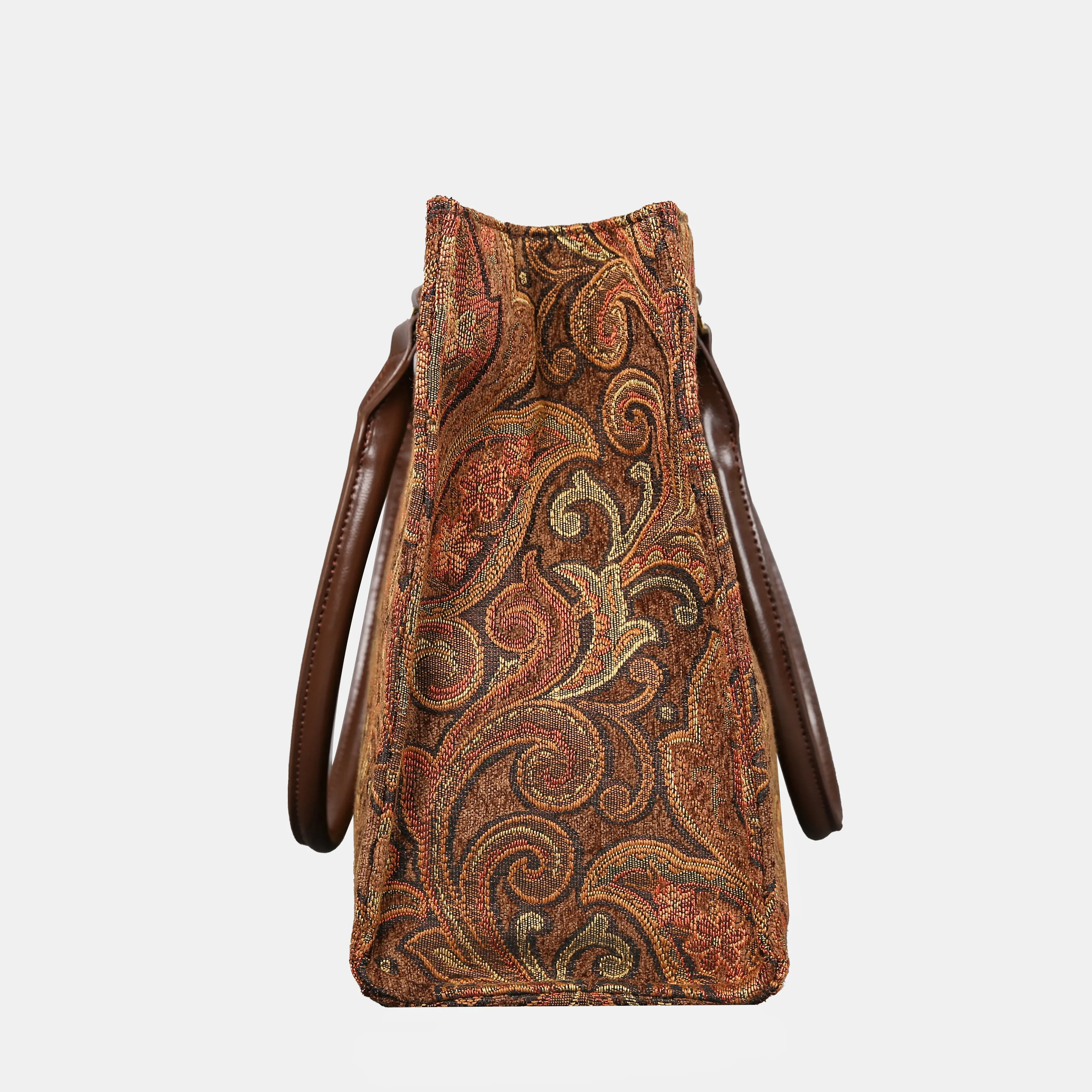 Damask D. Brown Laptop Work Tote