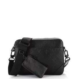 Duo Messenger Bag Monogram Shadow Leather