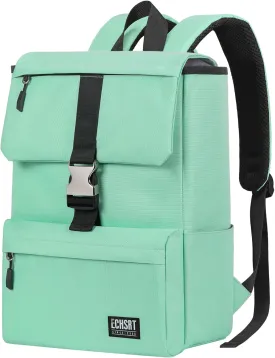 ECHSRT Laptop Backpack Water Resistant Daypack Fits 15.6 Inch Computer, Bookbag Travel Casual Bag, Green