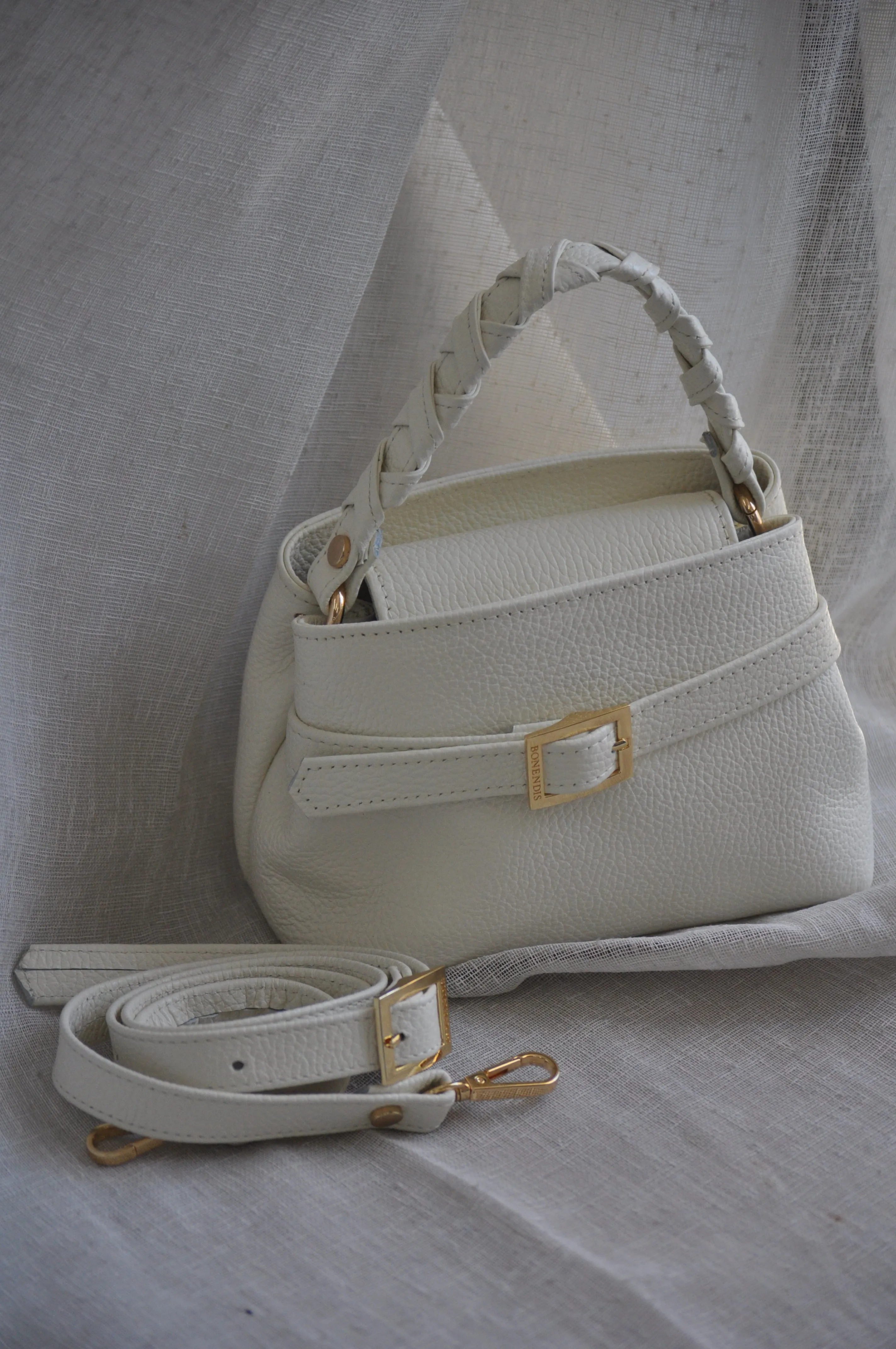 Emily 20 Leather Handbag- Cream