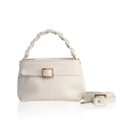 Emily 20 Leather Handbag- Cream