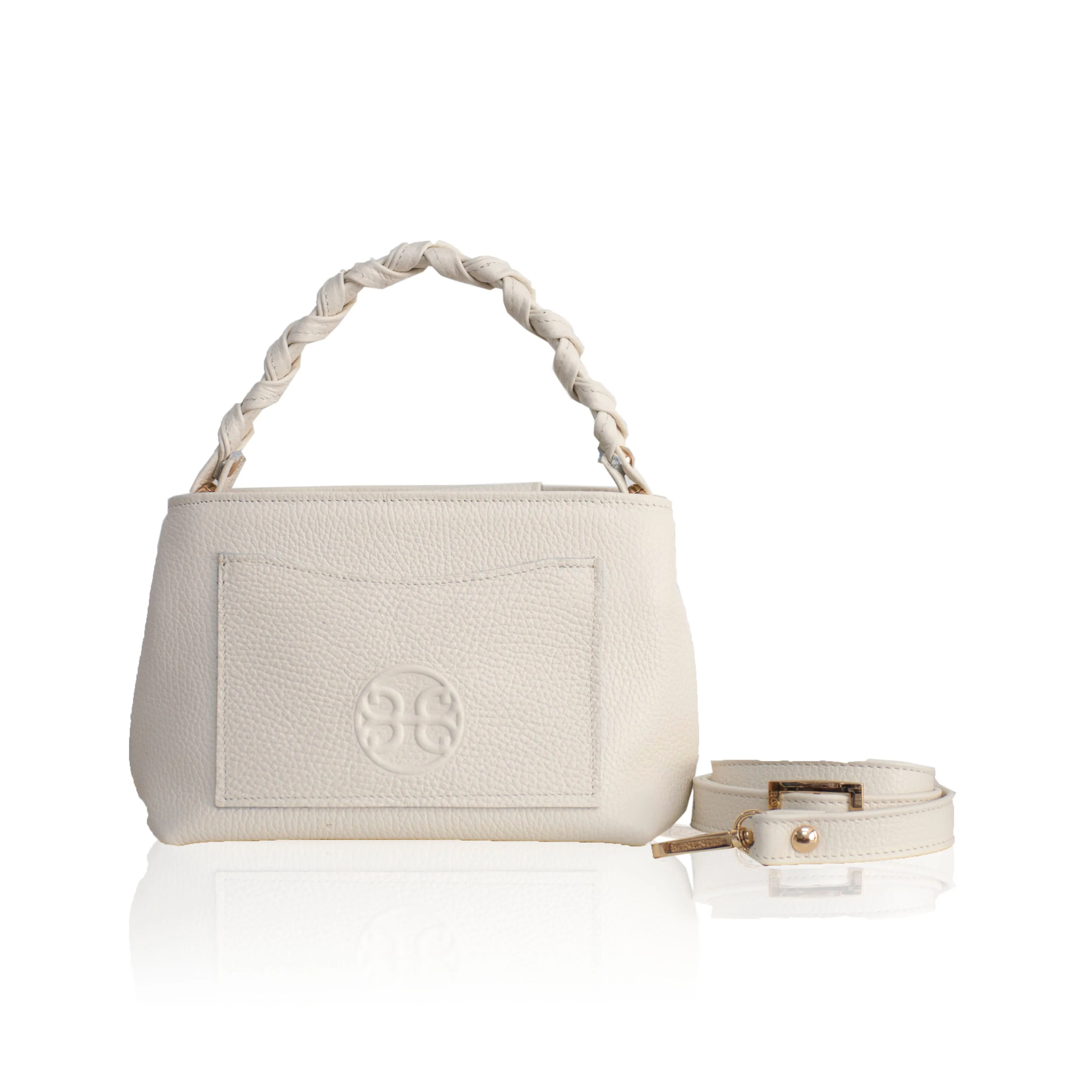 Emily 20 Leather Handbag- Cream