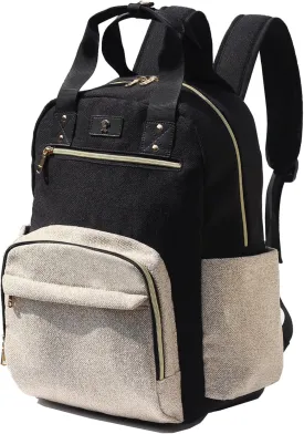 ESVAN Diaper Bag Backpack, Large Capacity Multifunction Baby Essentials Fashion Travel Pack Linen Canvas office Laptop Bag