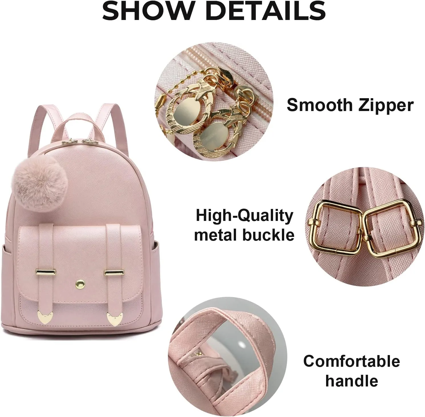 Girls Cute Mini Backpack Purse Kids Backpack Fashion School Bags PU Leather Casual Backpack for Teens Women