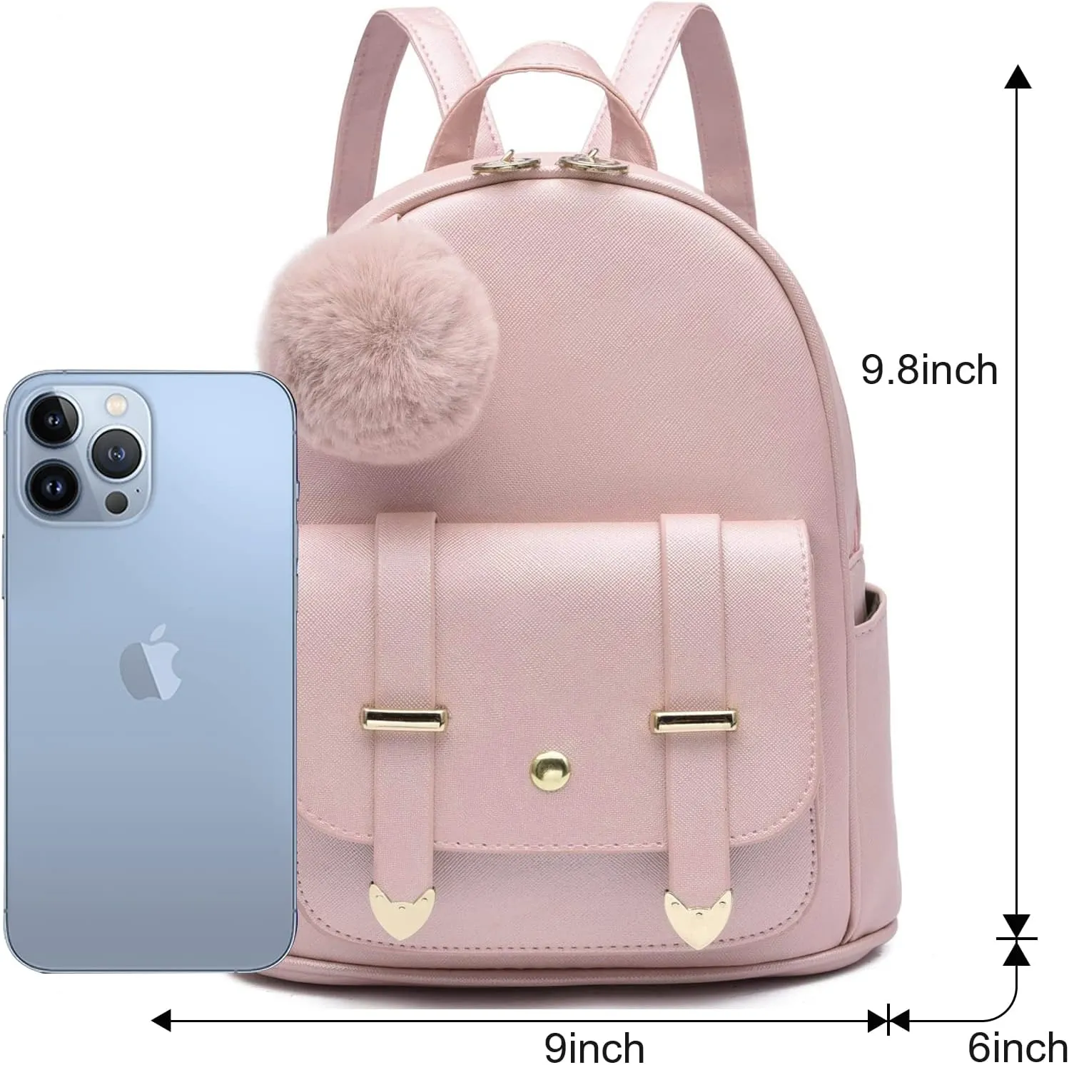 Girls Cute Mini Backpack Purse Kids Backpack Fashion School Bags PU Leather Casual Backpack for Teens Women