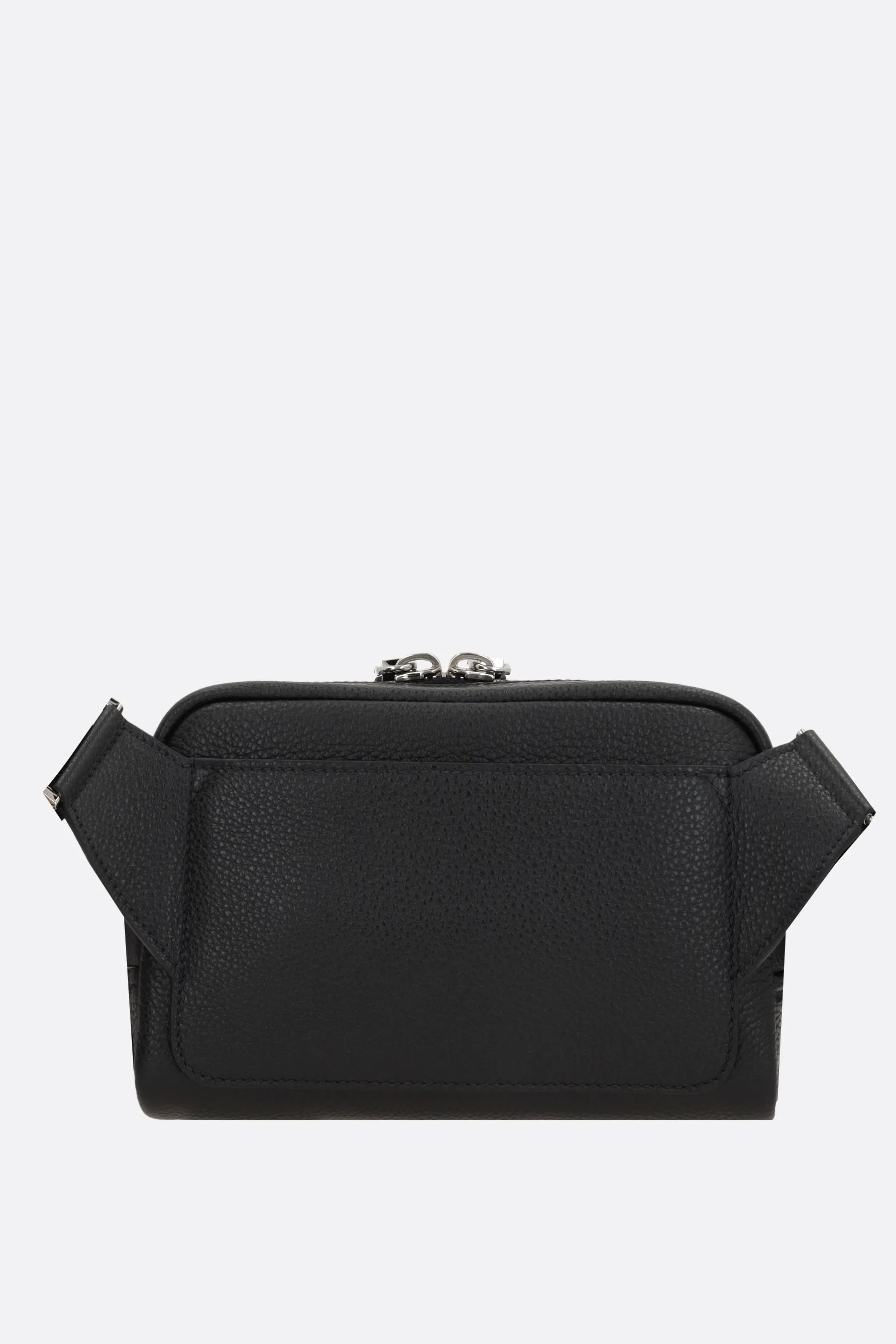 Grained Pattern Leather Crossbody Bag