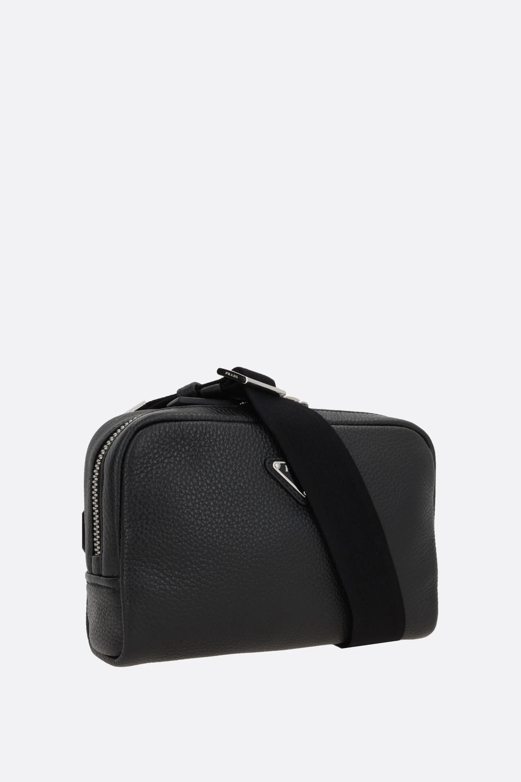 Grained Pattern Leather Crossbody Bag