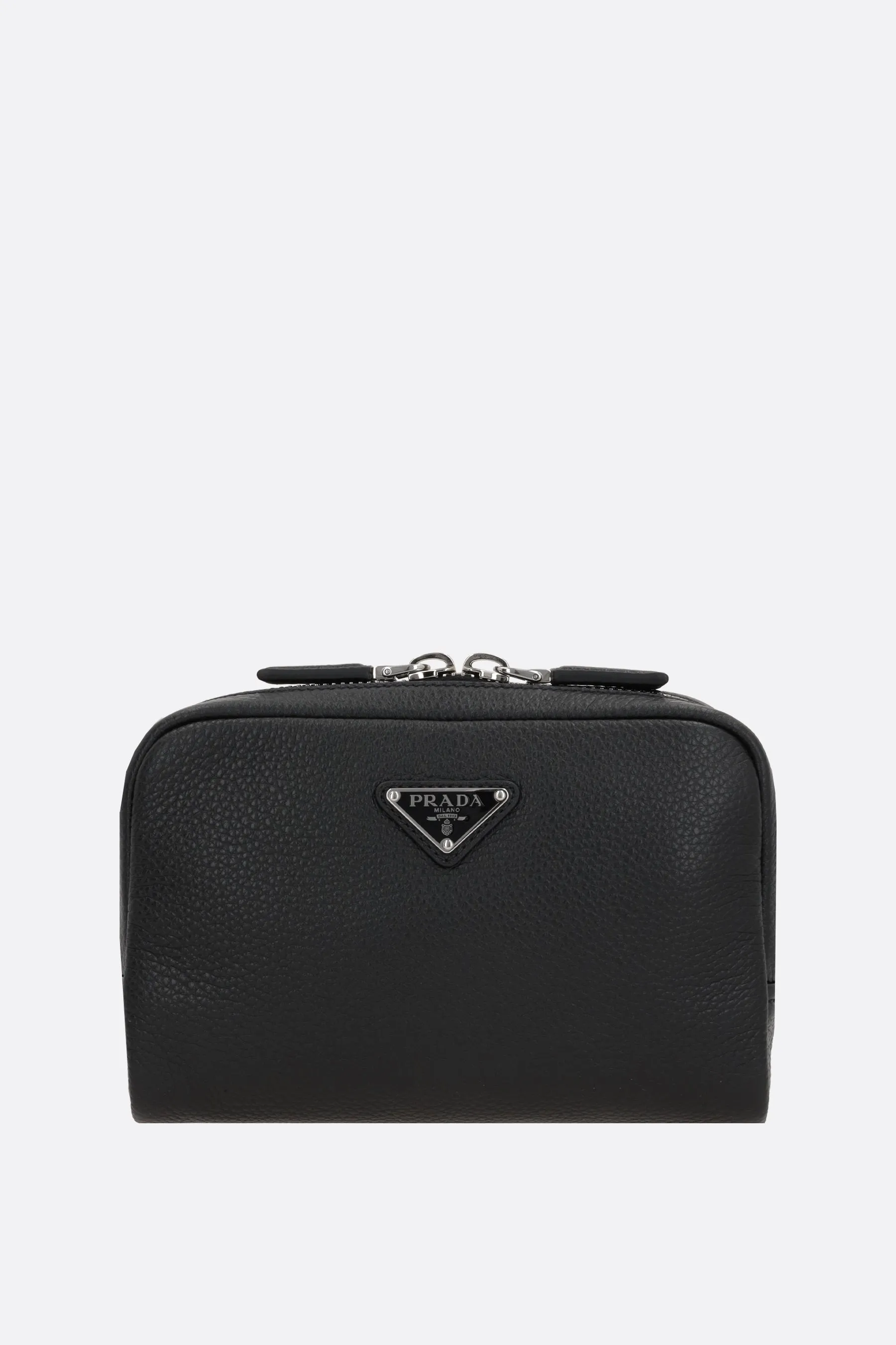 Grained Pattern Leather Crossbody Bag