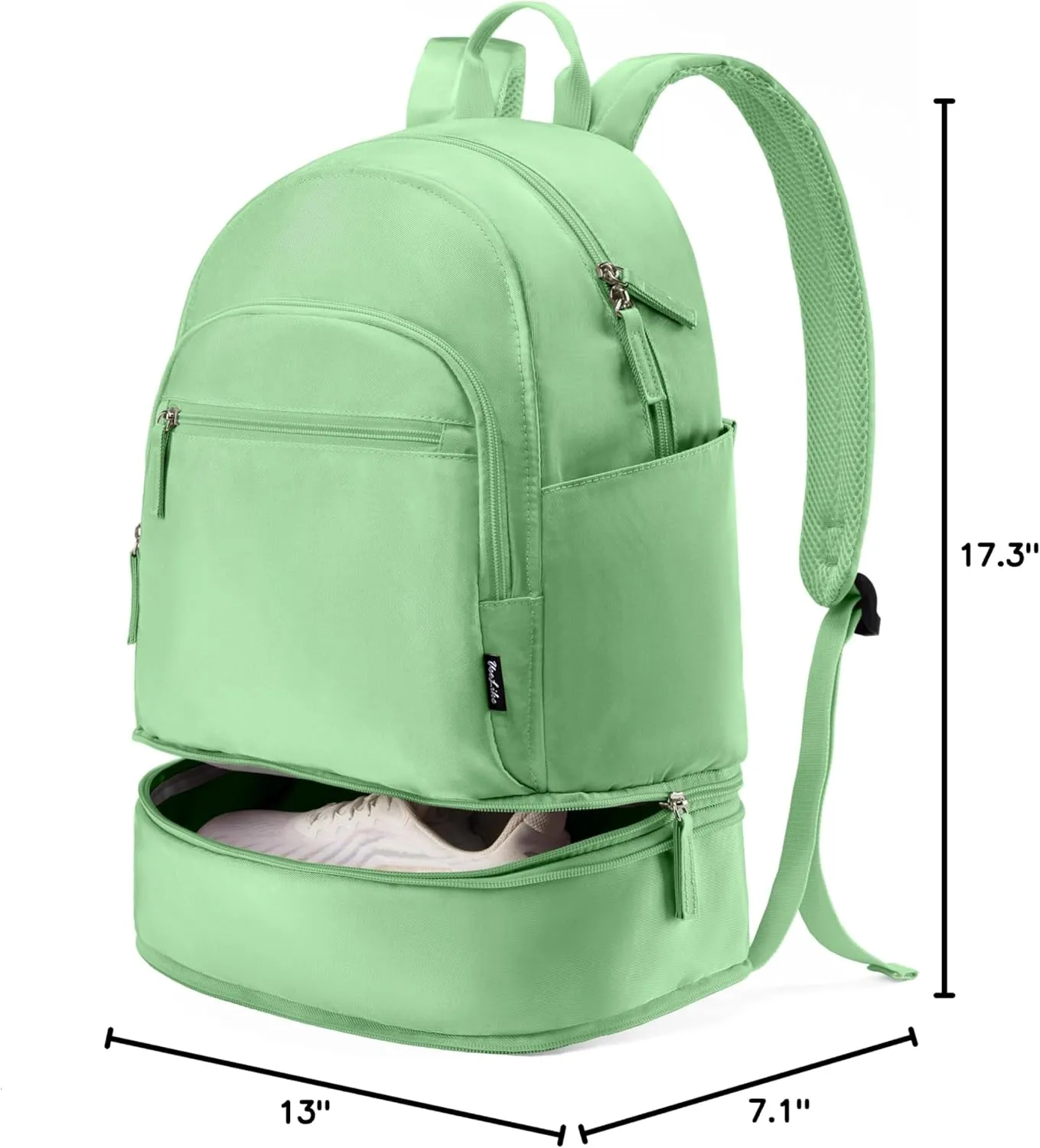 Gym Backpack for Women Small Gym bag with Expandable Shoe Compartment Waterproof Travel Backpack 26L