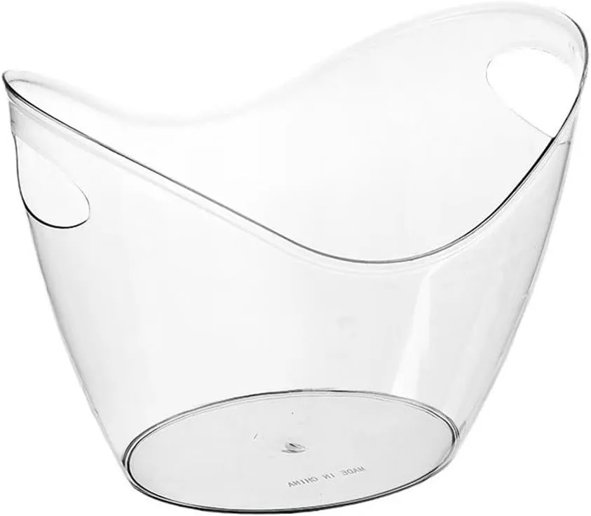 Ice Bucket 3.5L Acrylic Drink Tub with Handle for Chilling Wine Champagne Beer Outdoors