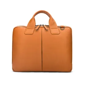 Kingston Leather 13” Laptop Briefcase - Tan