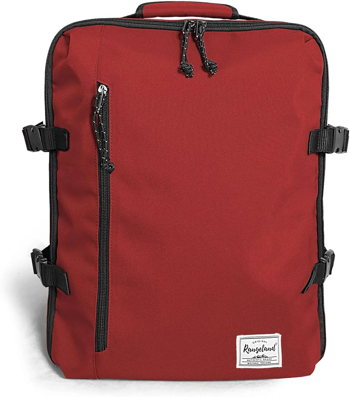 Lightweight Under-seat Backpack for Clothes Travel Overnight Women Men, 15.6 Laptop Minimalist Backpack, Stylish and Casual, Red