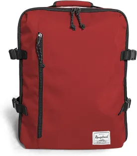 Lightweight Under-seat Backpack for Clothes Travel Overnight Women Men, 15.6 Laptop Minimalist Backpack, Stylish and Casual, Red
