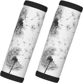 Neoprene Luggage Handle Wrap, Vintage Classic Dandelions Flowers Artwork Prints Soft Handle Covers Suitcase Luggage Handle Grip for Travel Bag