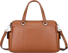 Over Earth Genuine Leather Satchel Purse for Women Women's Top-Handle Shoulder Handbags