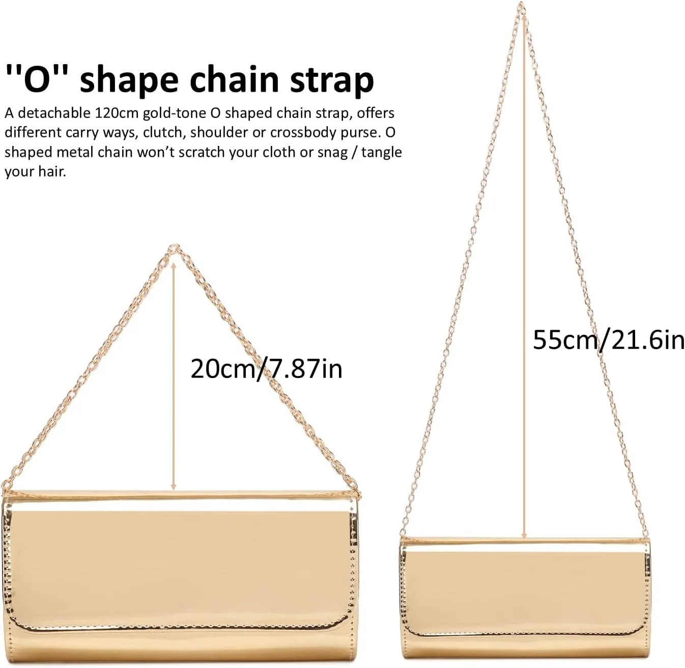 Patent Leather Envelope Clutch Womens Evening Handbag Stylish Shoulder Bag Purse for Christmas Wedding Party Prom