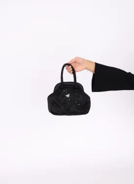 Prada Satin Beaded Teddy Bear Mini Bag