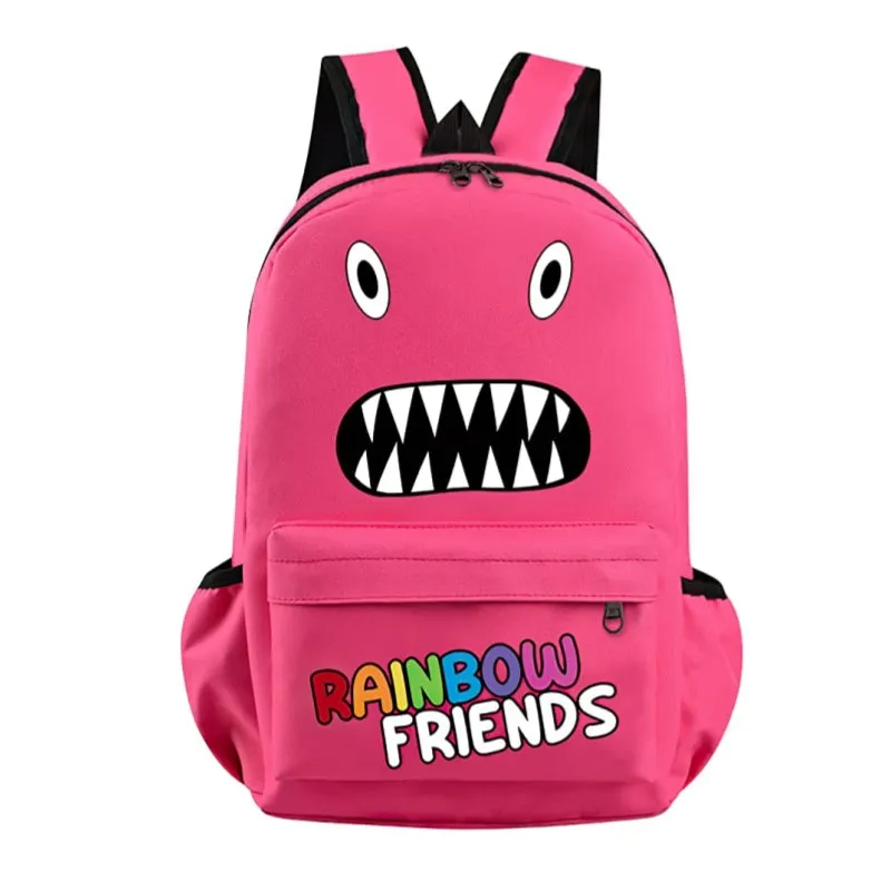 Rainbow Friends Backpack Cartoon Student Large Capacity School Bag Outdoor Travel Bag
