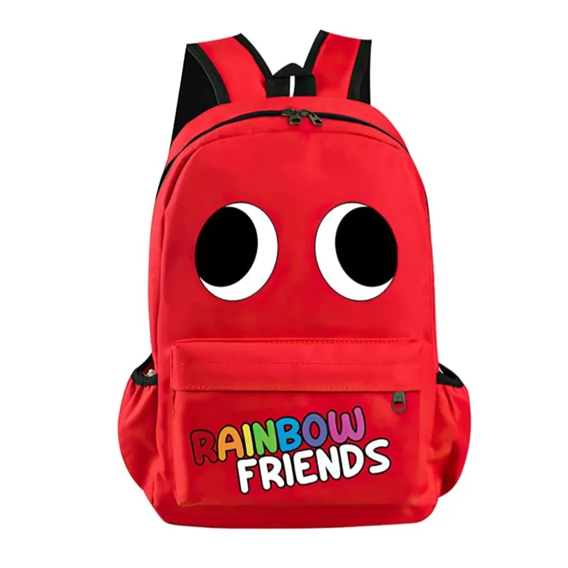 Rainbow Friends Backpack Cartoon Student Large Capacity School Bag Outdoor Travel Bag