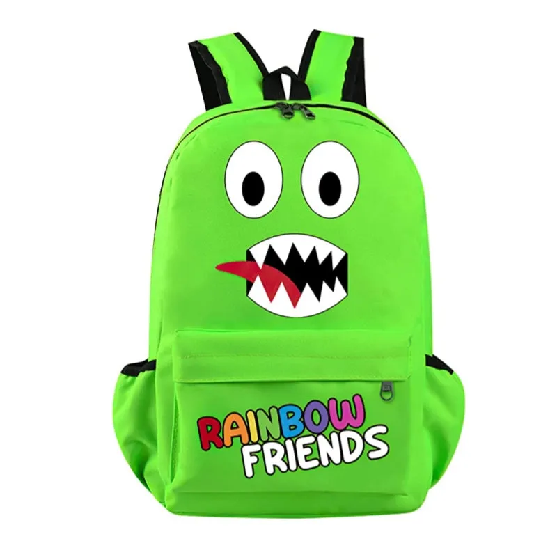 Rainbow Friends Backpack Cartoon Student Large Capacity School Bag Outdoor Travel Bag