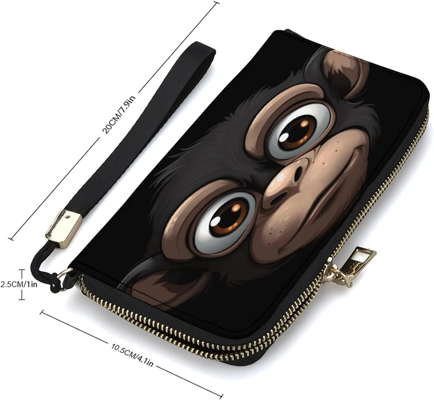 Rfid Wallet Women Personalized Cartoon Monkey Long Clutch Wallet Card Wallets For Women Men