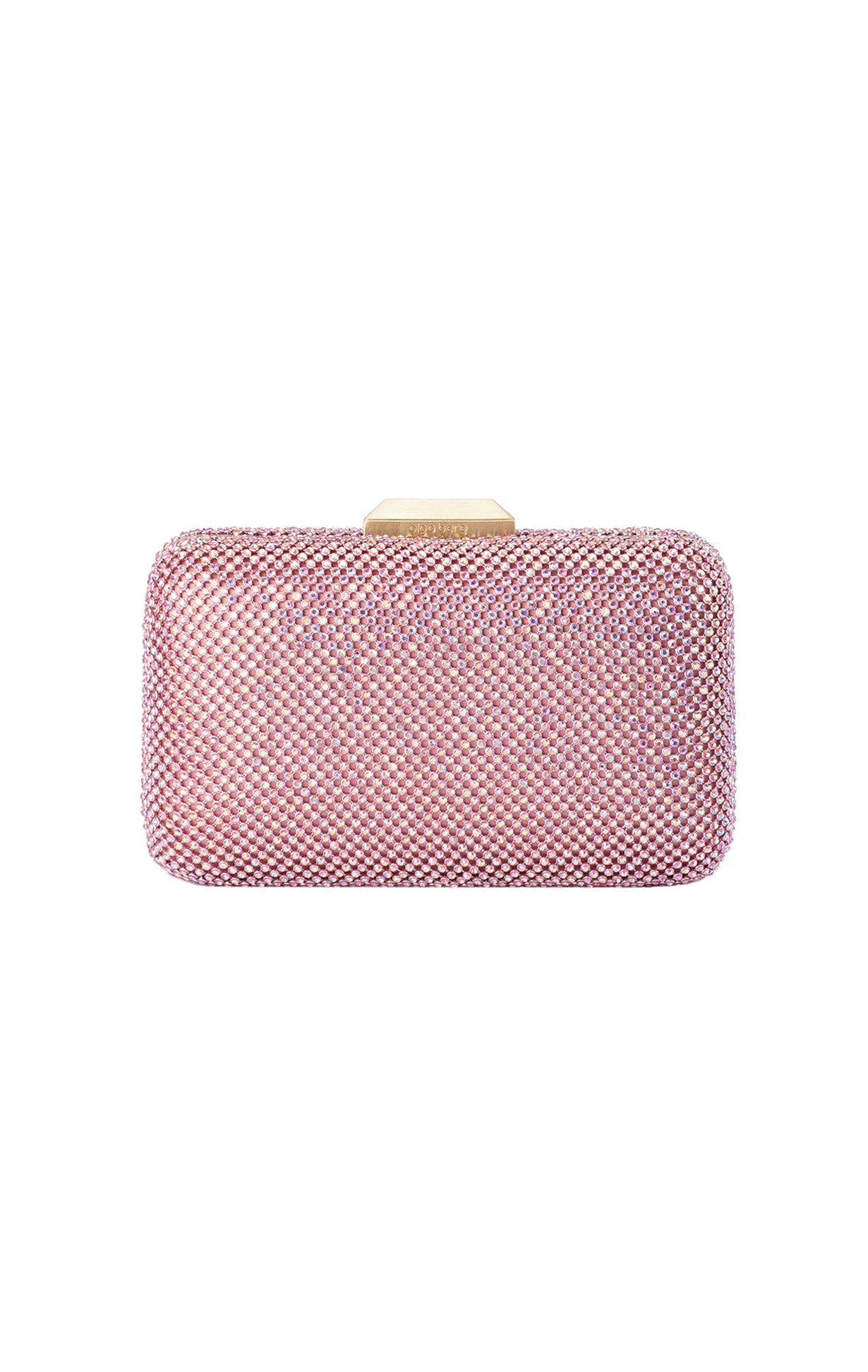RONNY CRYSTAL MESH CLUTCH IN PINK