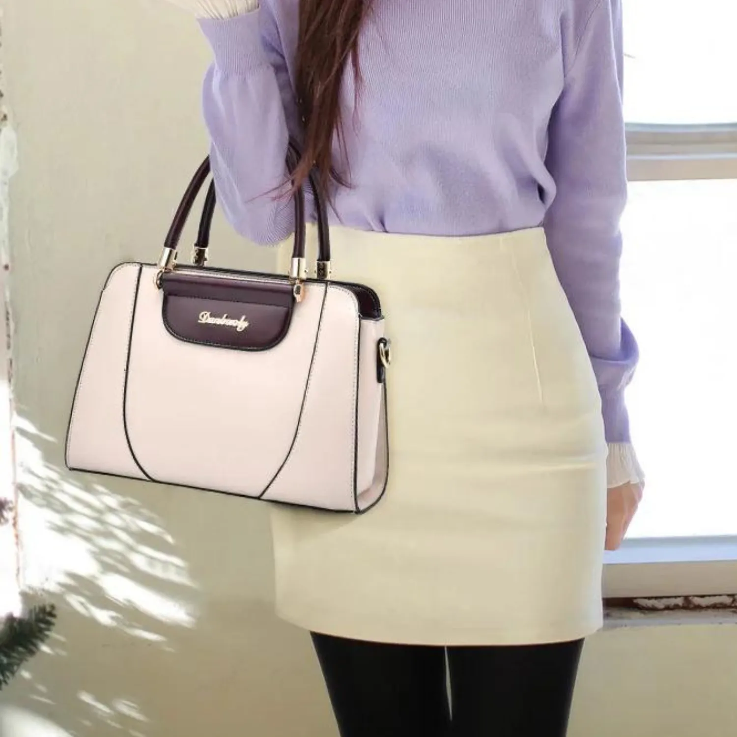 Sleek Designer Messenger Handbag
