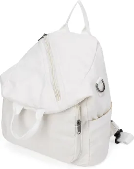 Small Backpack for Women Cute Backpack Ladies Canvas Backpack Purse for Women Men Casual Daypack Fashion Satchel Bag for Daily,Work, (White)