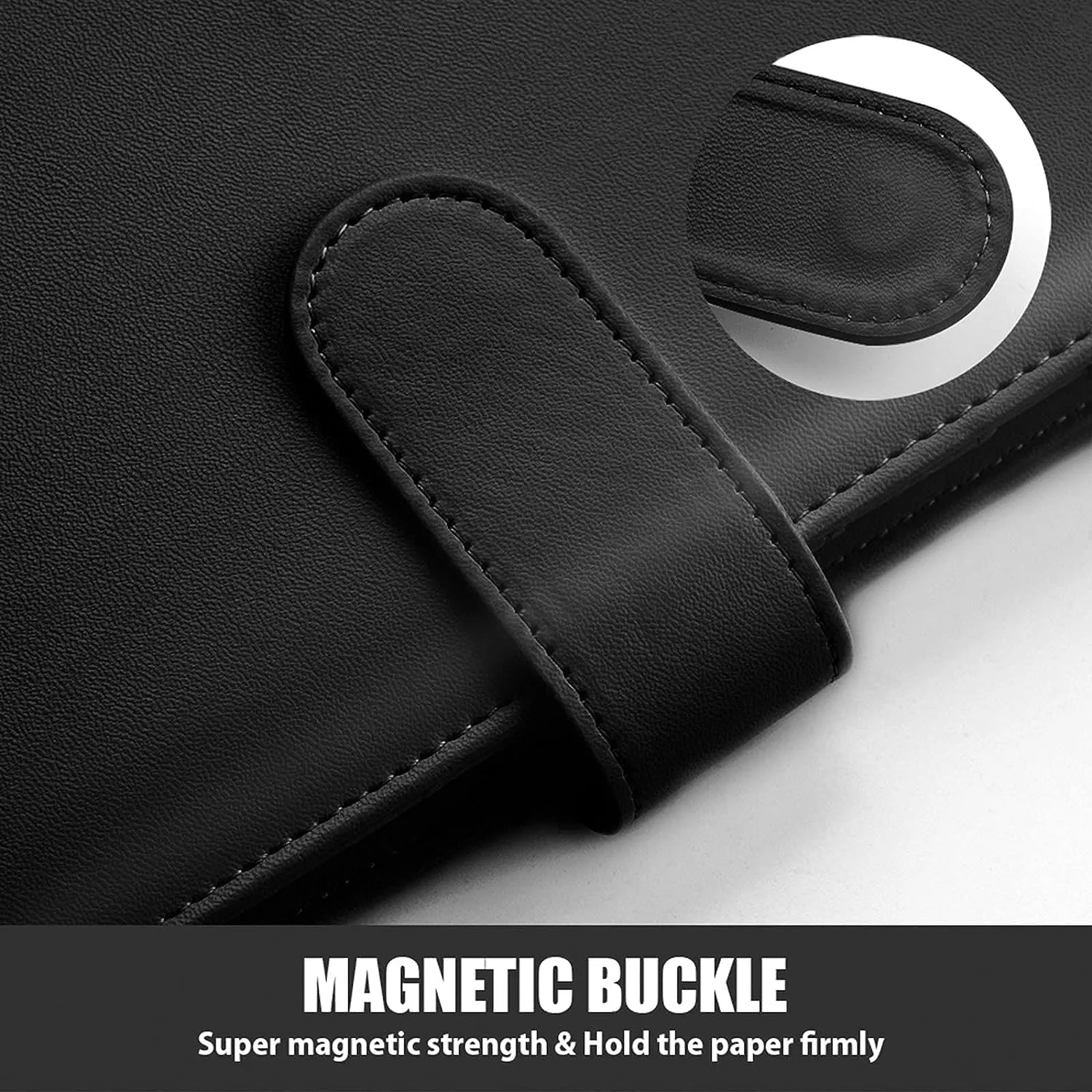 Sooez A6 Notebook Binder, 6 Ring Planner PU Leather Personal Organizer With Magnetic Buckle Closure, Loose Leaf Portfolio Cover, 7.48"x5.2"
