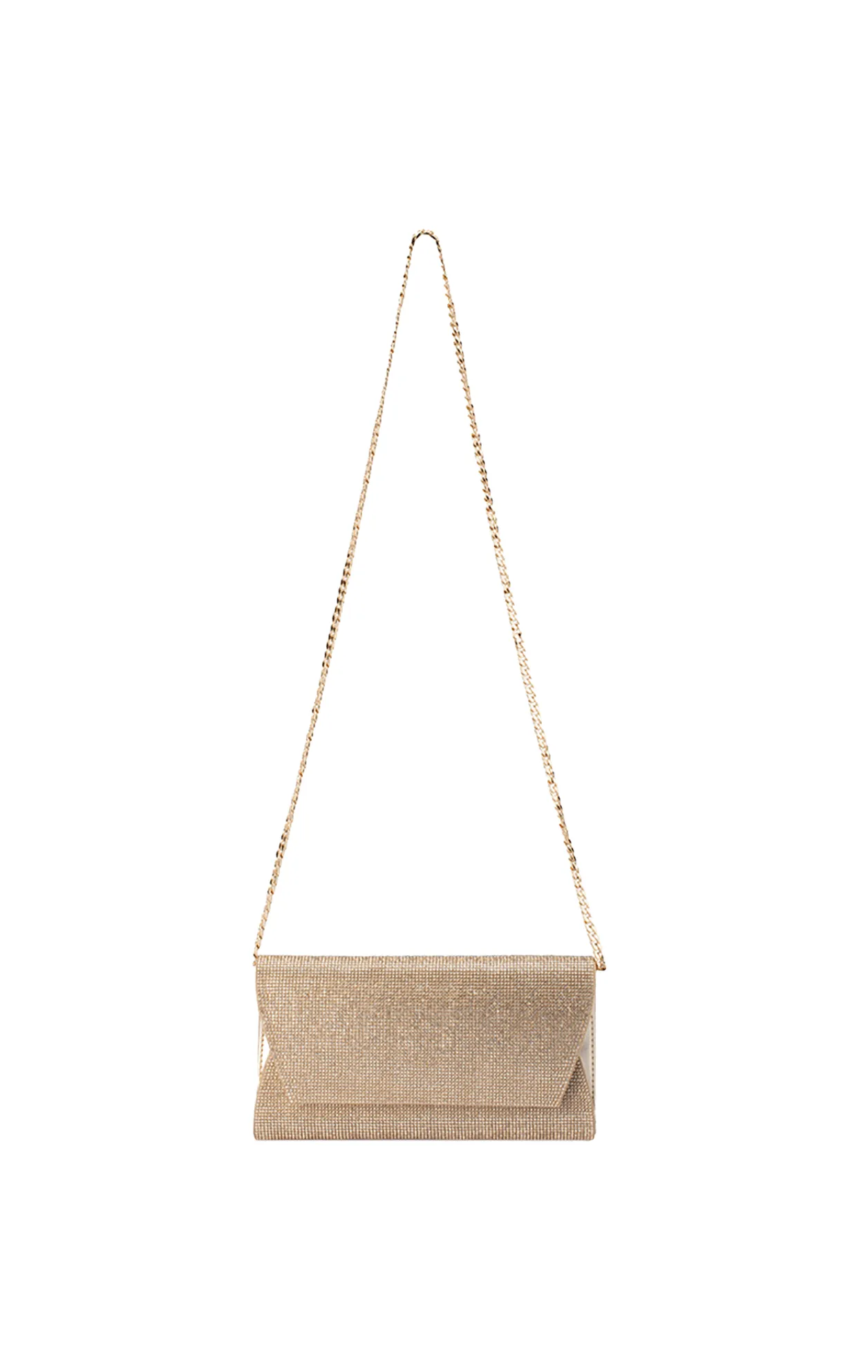 STACEY CRYSTAL CLUTCH IN GOLD