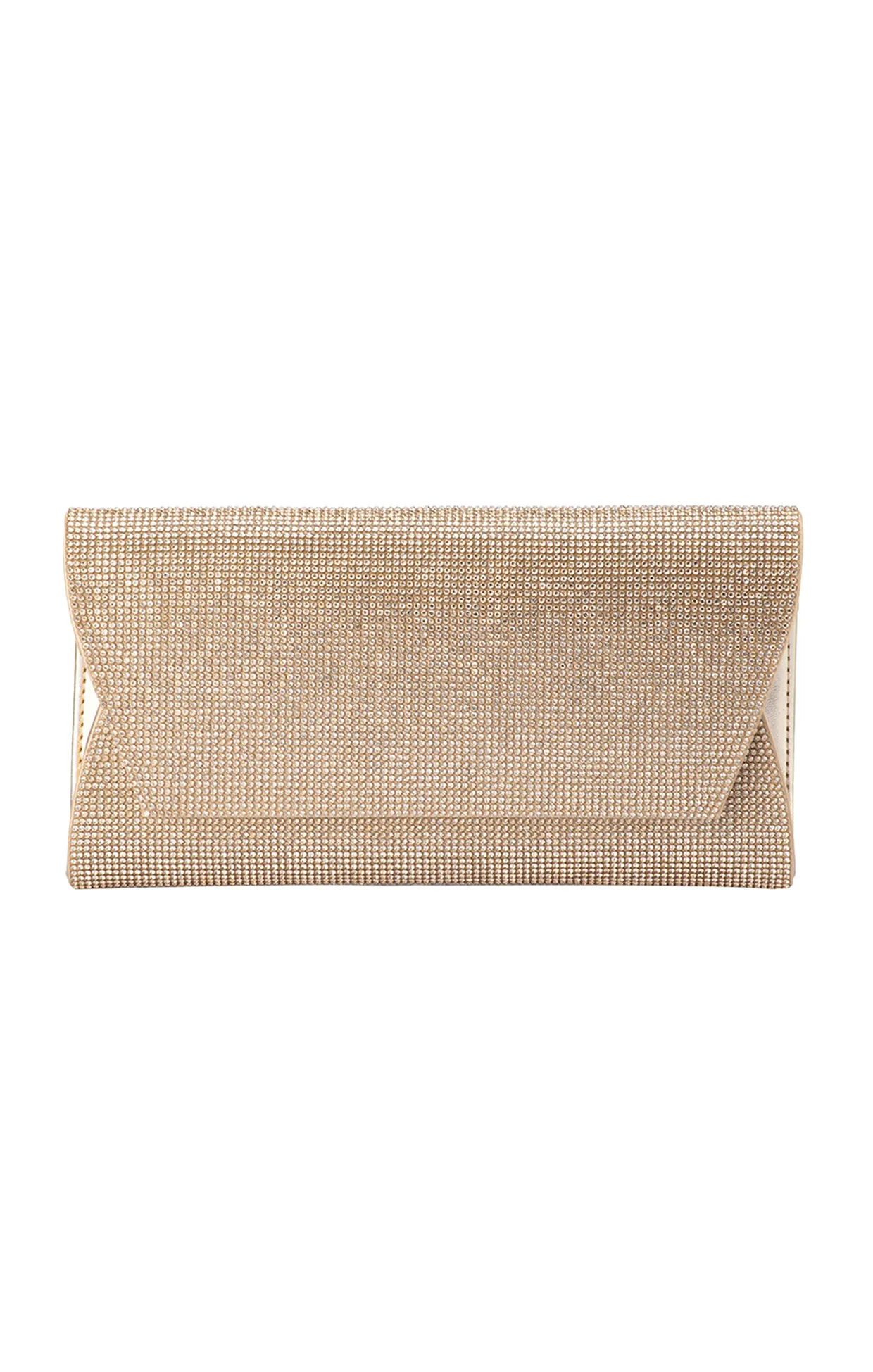 STACEY CRYSTAL CLUTCH IN GOLD