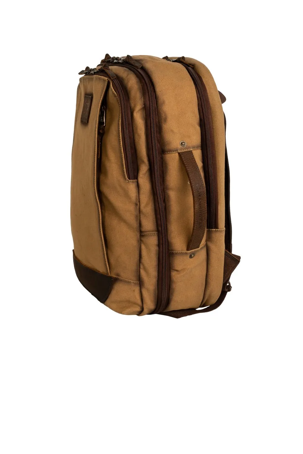 STS Ranchwear Mens Buffalo Creek Porter Tan/Chestnut Buffalo Leather Backpack