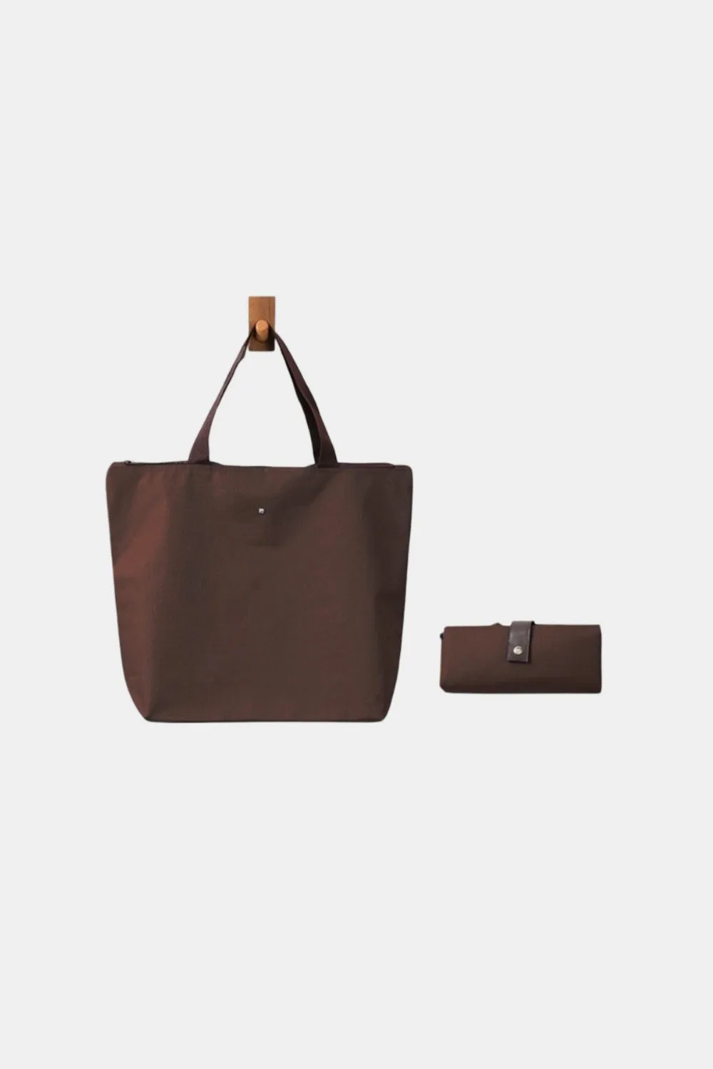 Stuff it in Foldable Oxford Tote Bag - 7 Colors (Black, Brown, Charcoal, Blue, Green, Purple, Ruby)