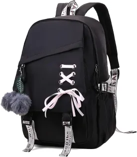Teenage Girls Bookbag School Backpack Children Casual Daypack Schoolbag for Teens Black