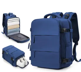 Travel Backpack Carry on Flight Approved Carry on Backpack for Airplanes Personal Item Travel Bag 18x14x8 Inches Traveling Backpack for Men Women Airback Backpack for Travel Mochila de Viaje Navy Blue