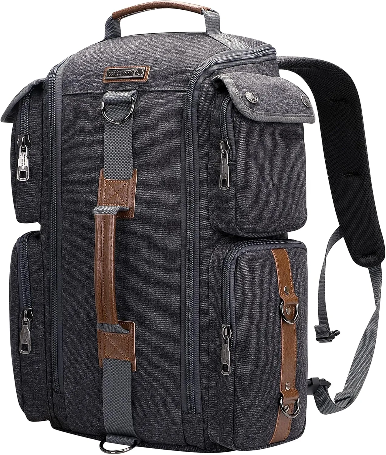 WITZMAN Travel Backpack for Men and Women Carry On Canvas Backpack Duffel Bag for Airplanes Fit 17 Inch Laptop