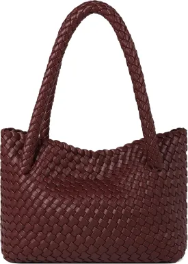 Woven Tote bag & Clutch Set for Women,-Birthday Gift Teachers, Beach Travel Bag with Magnetic Closure