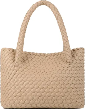Woven Tote bag & Clutch Set for Women,-Birthday Gift Teachers, Beach Travel Bag with Magnetic Closure