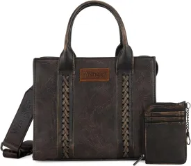 Wrangler Purse Medium Tote Bags for Women with Card Holder Wallet Satchel Top-handle Handbags