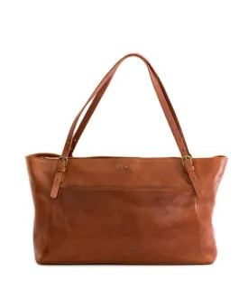 Zemp Mumbai Tote Office Handbag | Chestnut