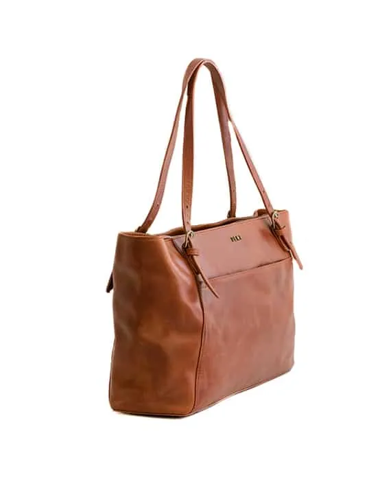 Zemp Mumbai Tote Office Handbag | Chestnut